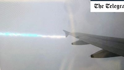 Passengers record moment British Airways plane struck by lightning