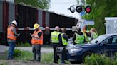 Driver dies in train crash after going around rail crossing arms in south Kansas City