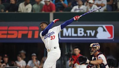 Teoscar Hernandez defeats Colleyville Heritage alum Bobby Witt Jr. in the 2024 MLB Home Run Derby