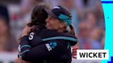 England v New Zealand 5th T20: Sciver-Brunt caught and bowled by Jonas