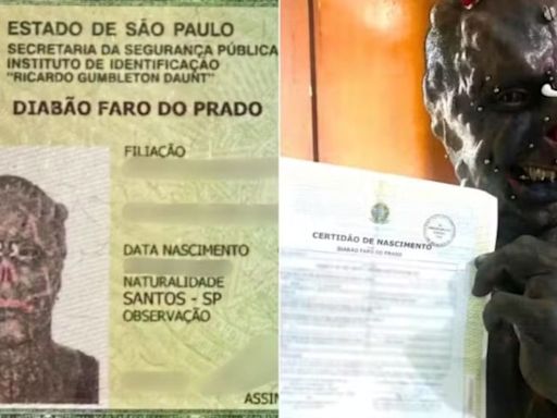 'Altamente cristão', Diabão recebe RG com foto e nome novos; veja