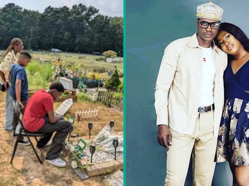 "I miss him": Sound Sultan's widow & kids visit his gravesite in emotional clip