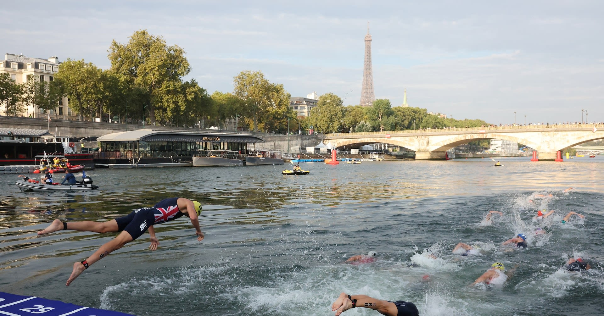 Triathletes tackle cobblestones and currents in bid for Paris gold