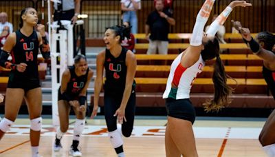 Miami women's volleyball stuns No. 1 Texas in five-set comeback victory