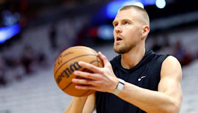 Kristaps Porzingis ruled out for Game 4, but put in a light workout at Celtics shootaround