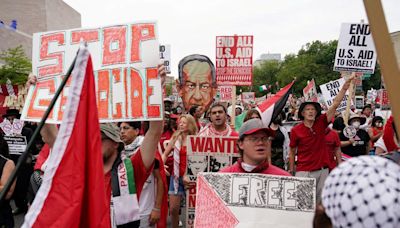 Police use pepper spray in Netanyahu protest outside US Capitol