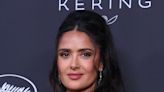 Salma Hayek looks unbelievable in plunging dress and platform heels