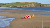 Beach evacuated as injured person airlifted