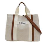 【二手名牌BRAND OFF】CHLOE 蔻依 米色 帆布 Changing Bag 兩用包