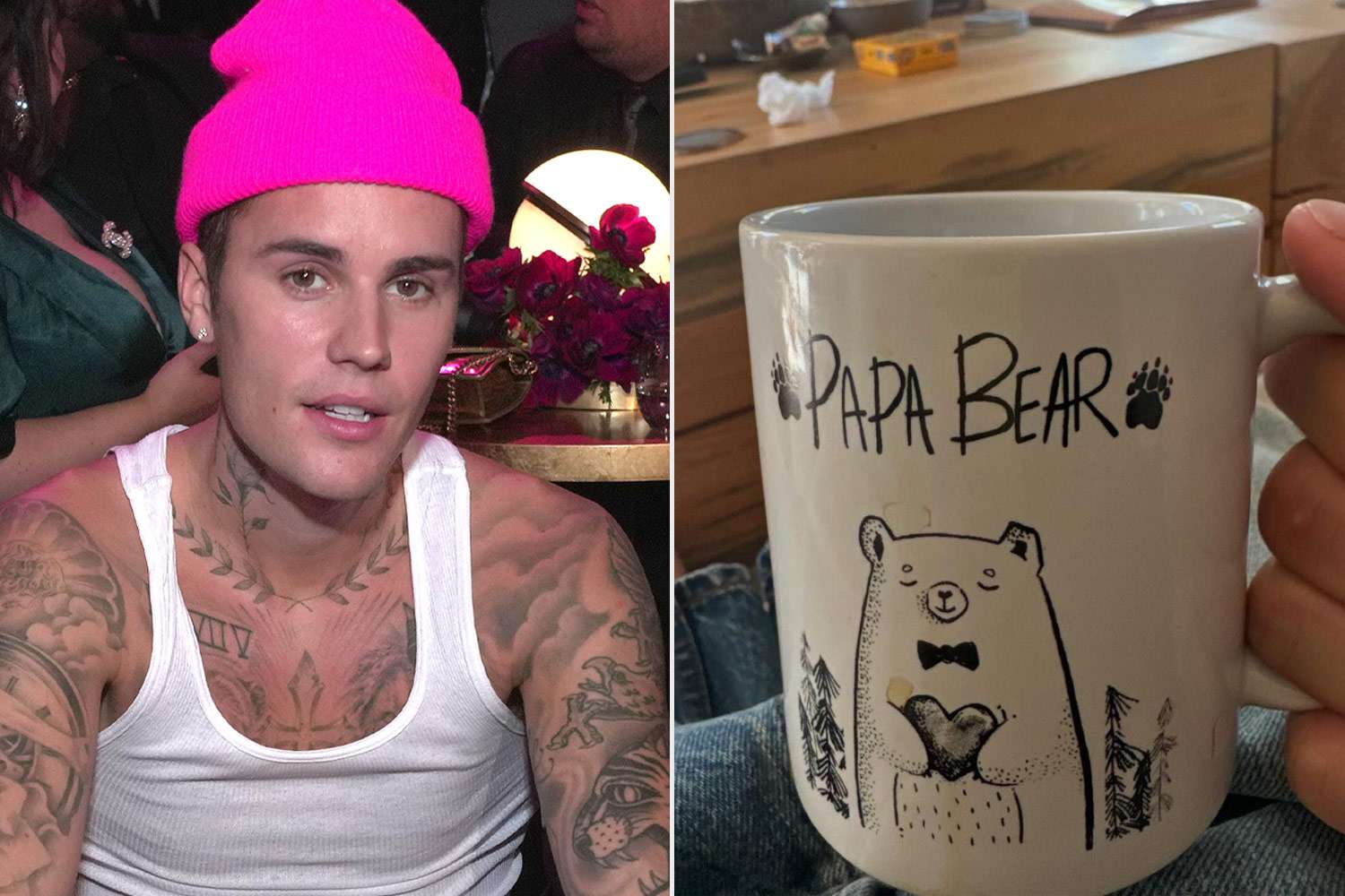 Justin Bieber Shows Off Adorable 'Papa Bear' Mug in First Post Since Welcoming Son Jack Blues with Wife Hailey