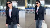 Mouni Roy’s airport fit with blazer and jeans shows you don’t have to go overboard to slay