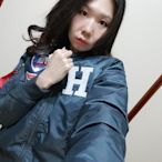 韓鋼鐵H藏青色飛行夾克外套（厚款S）