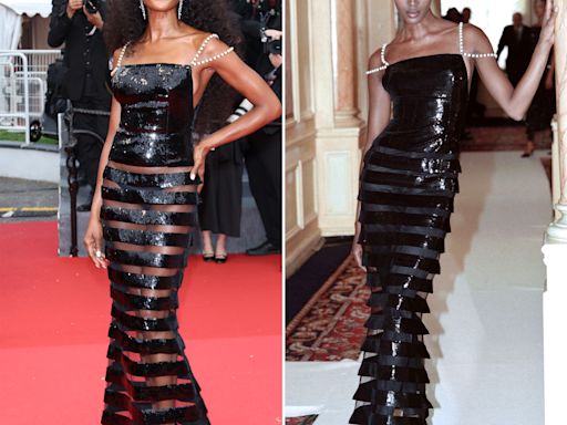 Naomi Campbell Brings Back Black Sequin Chanel Gown She First Wore in 1996 at Cannes Film Festival