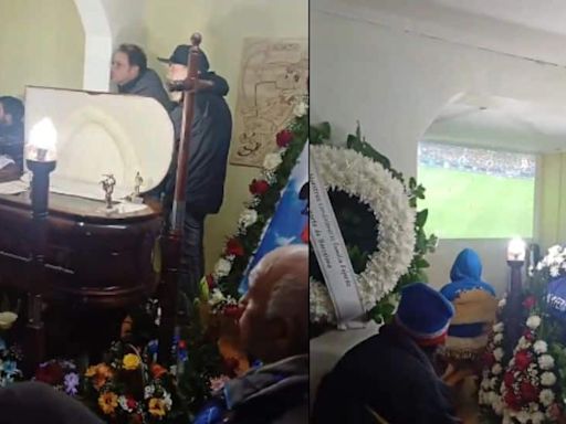 Family Watch Football Sitting Next To Coffin; Unusual Video Goes Viral-Watch