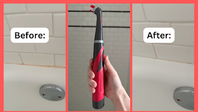 Open up and say 'Wow'! This Rubbermaid 'electric toothbrush' for cleaning restored my orange grout back to white