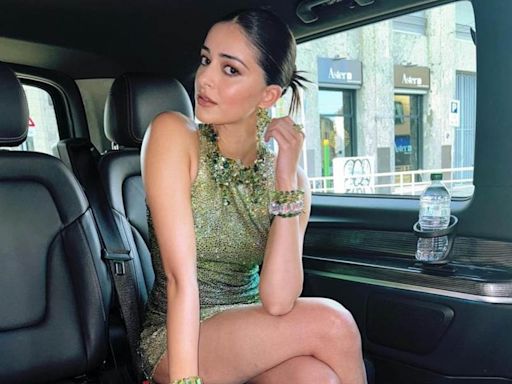 Ananya Panday dazzles in a green blingy dress under the Lombardian sun in Milan; photos inside