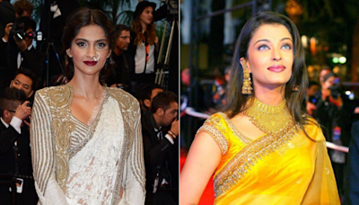 Sonam Kapoor to Aishwarya Rai Bachchan: Most stunning saris showcased at Cannes | The Times of India