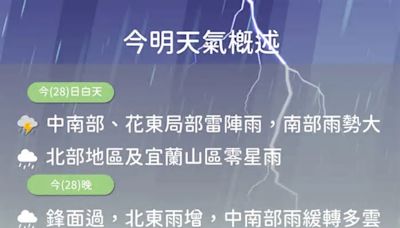 天氣預報／週末全台雷陣雨 清明連假鋒面來襲