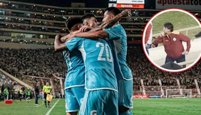 Jean Ferrari y su polémico gesto contra integrante de Sporting Cristal tras gol de Universitario en el Estadio Monumental