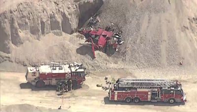 Twin-engine plane crashes into a pile of fill dirt near McKinney Airport