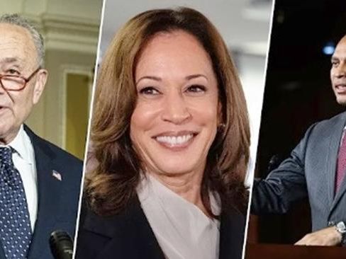 A Giddy Schumer and Jeffries (the Top Two Democrats in Congress) Endorse Harris at Tuesday News Conference | WATCH | EURweb