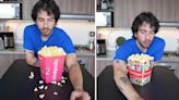 Influencer revela cuál cine de México ofrece más palomitas con divertido experimento