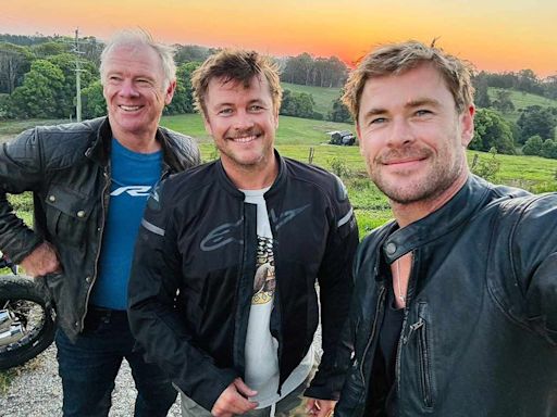 Chris Hemsworth Celebrates Australian Father’s Day with Motorcycle Ride with Dad Craig and Brother Luke