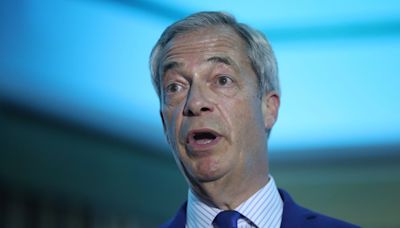 Nigel Farage: Hecklers interrupt Reform UK leader as he gives first speech since historic election