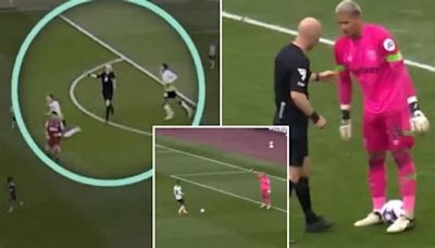 Watch moment Anthony Taylor denies Liverpool one of most bizarre goals of season with TNT Sports viewers left confused