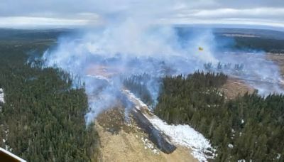 Alberta wildfire sparked by natural gas line rupture under control