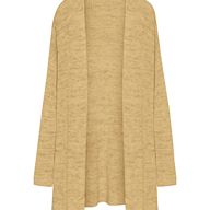 A longer style of cardigan that typically falls below the hips or even to the knees. Often made from thicker materials such as wool or knit, and can be worn as a statement piece or for added warmth.