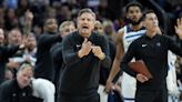 Timberwolves coach Chris Finch leaves game in 4th quarter after collision with Mike Conley - WTOP News