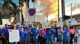 ‘It’s hard to survive and live.’ Broward teachers rally for raises, against insurance costs