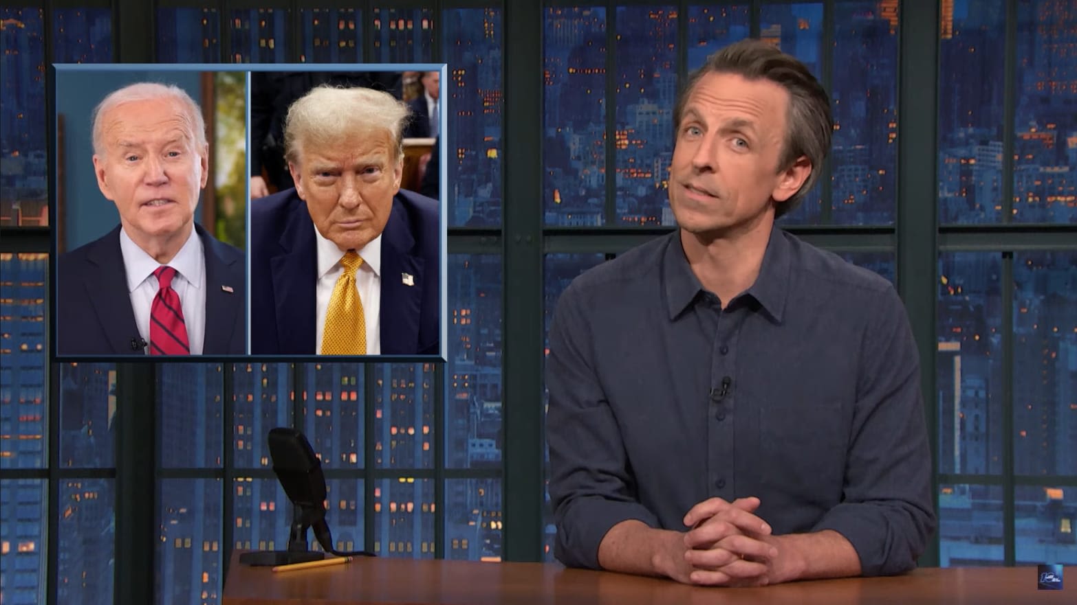 Seth Meyers Makes a Bold Prediction for Trump-Biden Debate