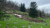 Tombstones washed away in West Virginia cemetery mudslide