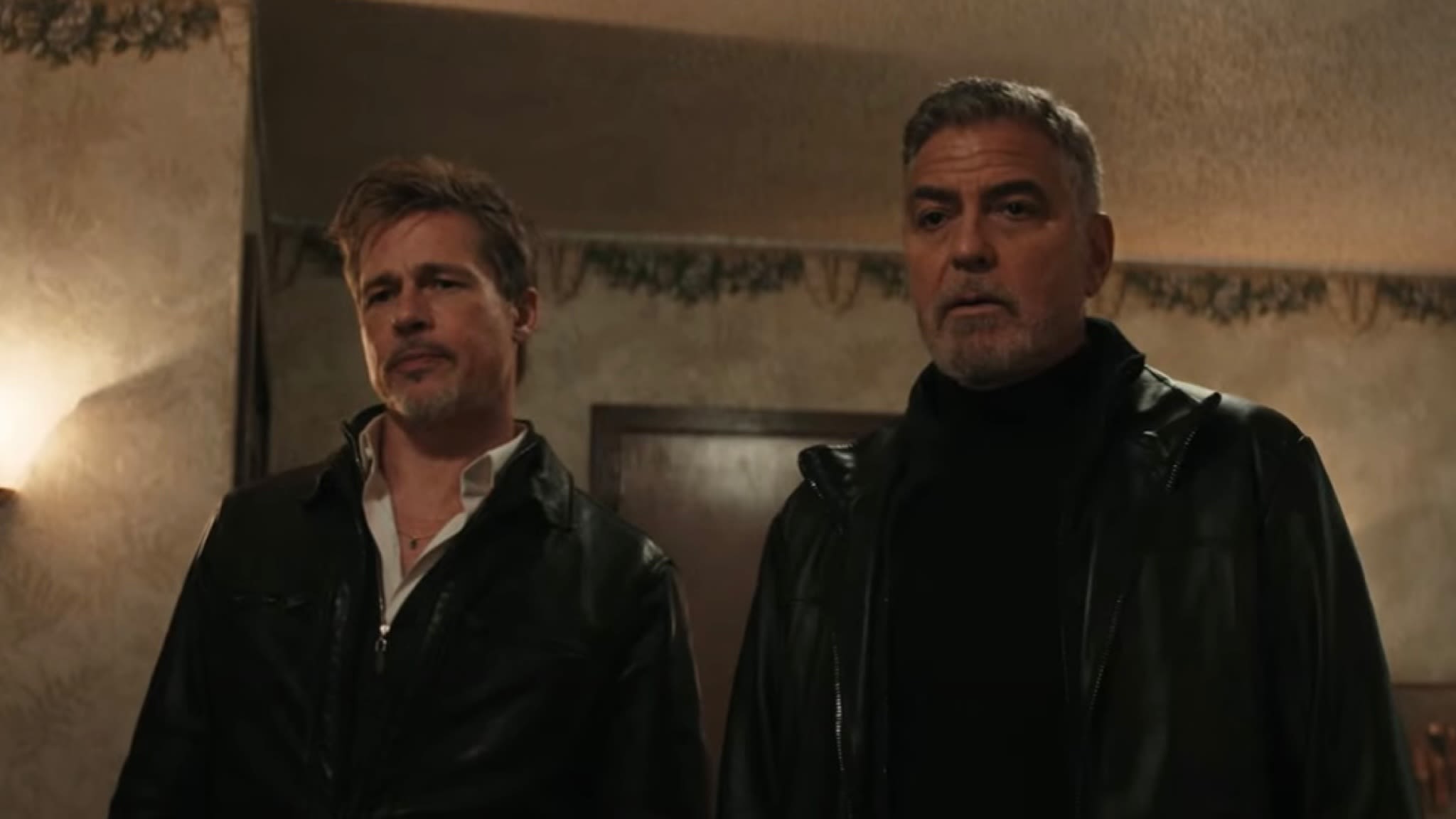 George Clooney and Brad Pitt reunite in the trailer for hitman buddy comedy movie Wolfs – and it'll come to Apple TV Plus