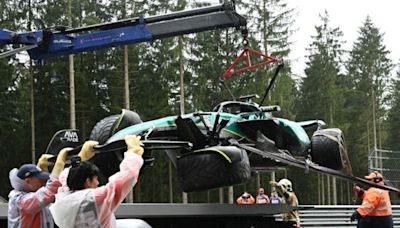 Belgian GP: Max Verstappen tops wet Practice Three as Lance Stroll has huge crash in treacherous conditions