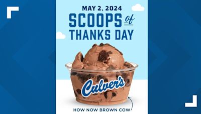 Culver's restaurants hosting 10th 'Scoops of Thanks Day' on May 2