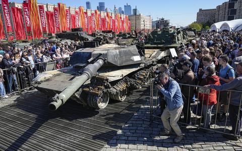 Kremlin parades Western equipment captured from Ukrainian army at Moscow exhibition