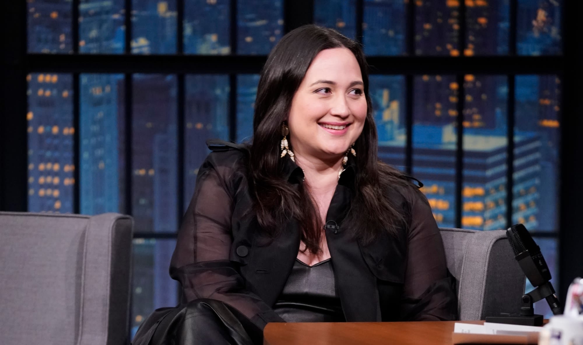 Lily Gladstone Goes All Black in Gabriela Hearst for ‘Late Night With Seth Meyers,’ Talks Met Gala Outfit