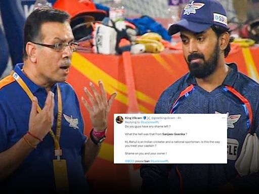 'Please Ban Him, BCCI': Fans REACT After LSG Owner SCOLDS KL Rahul Publicly Following Loss