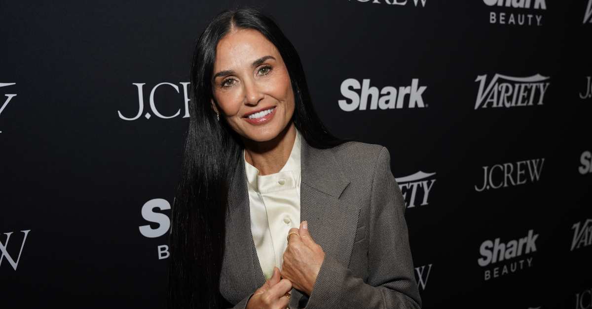 Demi Moore Sizzles in Red Hot Strapless Gown While Posing With All 3 Daughters at Movie Premiere