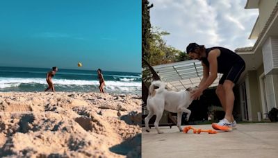 Famosos fazem atividade física neste domingo de sol em pleno inverno