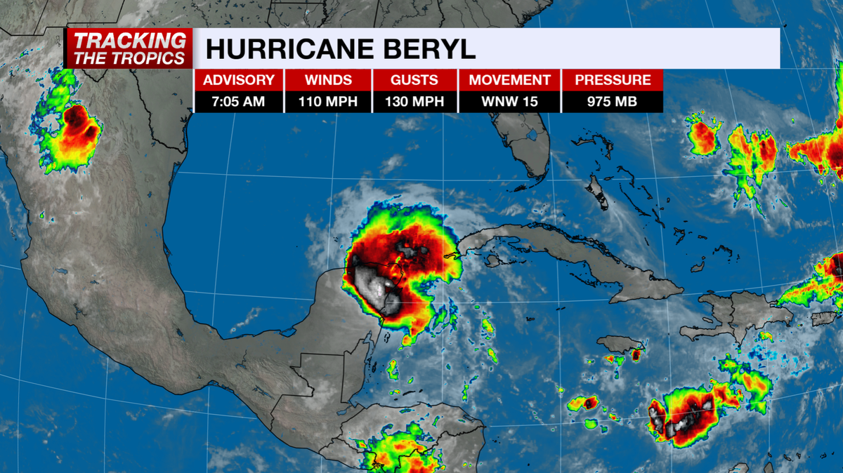 Hurricane Beryl makes landfall on Yucatan Peninsula