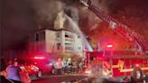 Firefighter, civilian rushed to hospital from 3-alarm apartment fire