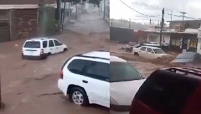VIDEOS: Tormenta en Nogales, Sonora, deja impresionantes inundaciones; agua arrastró vehículos