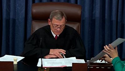 U.S. Supreme Court chief declines to discuss Alito flag uproar, ethics with Senate Dems