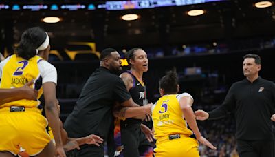 Brittney Griner and Rickea Jackson ignited a bench-clearing scuffle in the latest Mercury-Sparks matchup