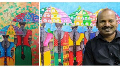 Tradition Bound Solo show of paintings By Well-known artist Kappari Kishan in Tulika Arts Gallery