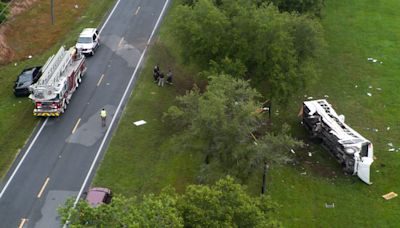 Photos from fatal bus crash in west Marion County